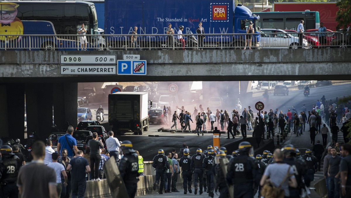 Uber taksówkarze protest