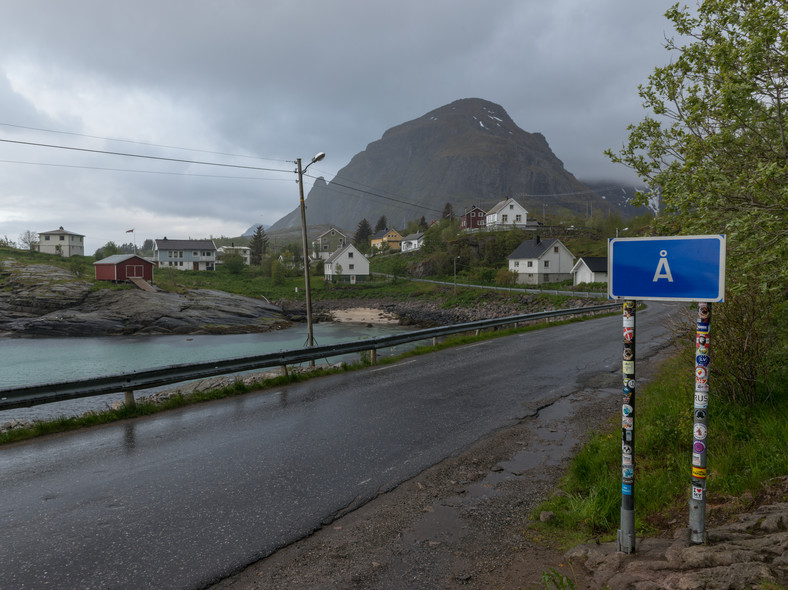 Miejscowość Å na Lofotach, Norwegia