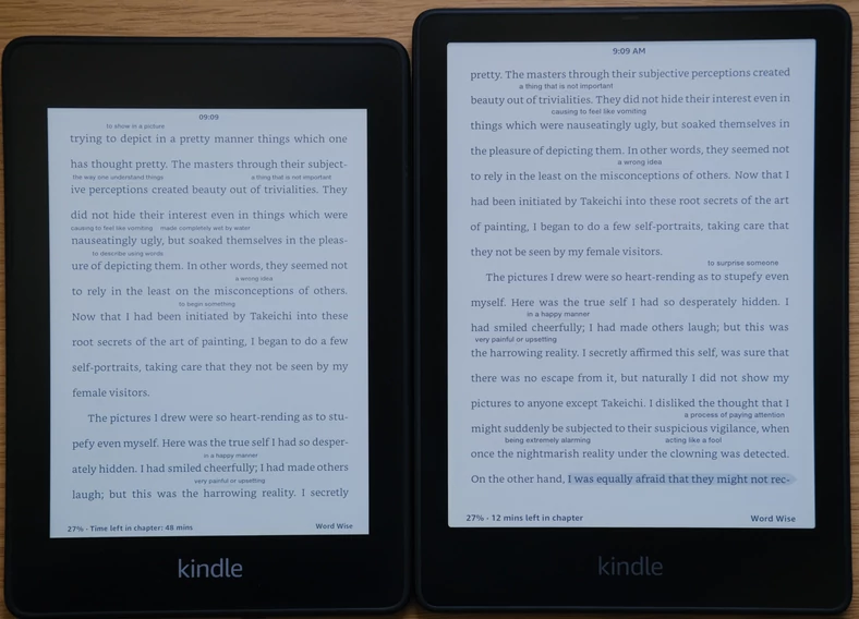 Ekran najnowszego Kindle Paperwhite jest zauważalnie większy niż w modelu podstawowym.