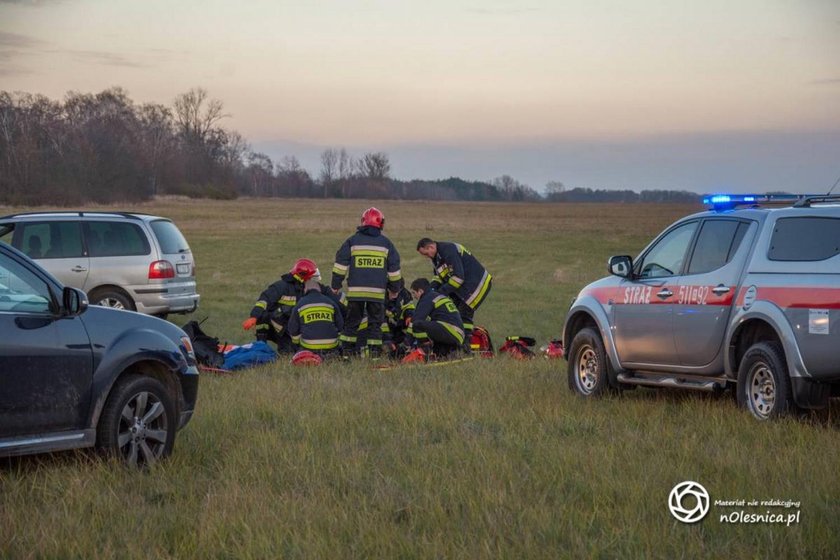 Wypadek w Oleśnicy. Paralotniarz spadł na lotnisko. 33-latek zginął