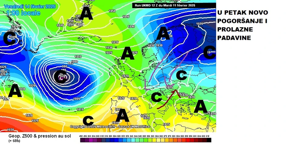 Čubrilo je najavio novo pogoršanje od petka 14. februara