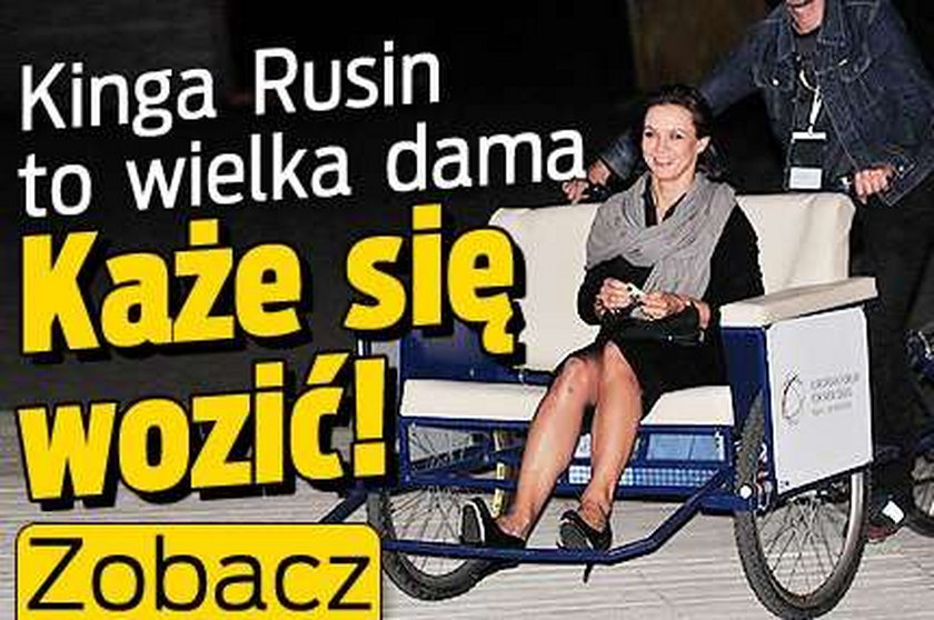 Kinga Rusin to wielka dama. Każe się wozić! Zobacz 