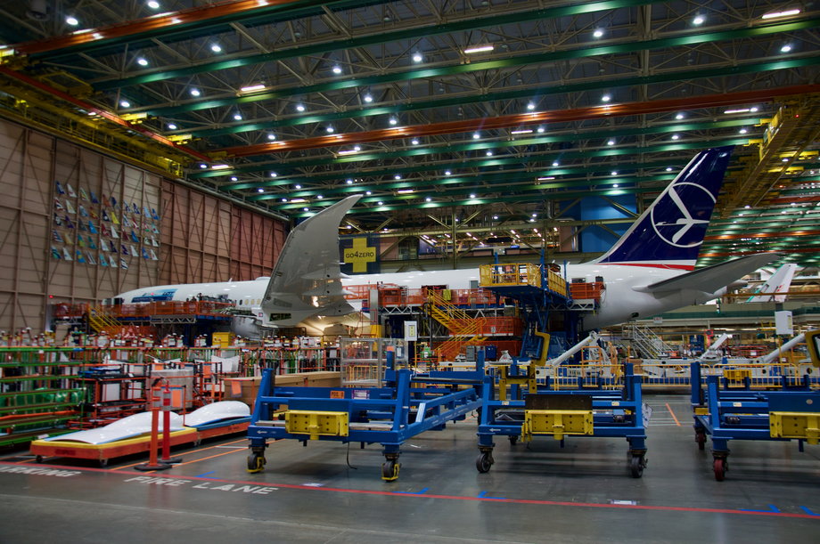 Fabryka Boeinga w Everett na przedmieściach Seattle, gdzie powstają m.in. B787 Dreamliner
