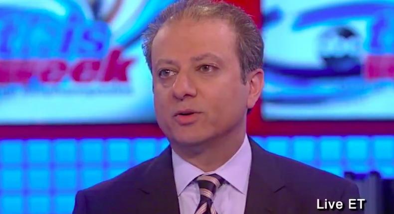 Former US Attorney Preet Bharara on ABC's This Week.