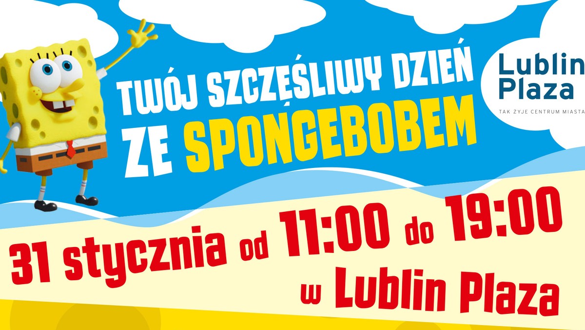 Premiera filmowych przygód kochanego przez dzieci (i dorosłych) na całym świecie SpongeBoba jest okazją do serii wyjątkowych imprez. Zapraszamy na spotkania ze SpongeBobem 31 stycznia od godziny 11 do 19 w Lublin Plaza.