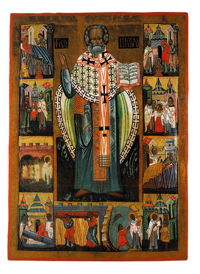 Św. Mikołaj, pocz. XVI w., ikona z cerkwi pw. św. Dymitra w Rovnem