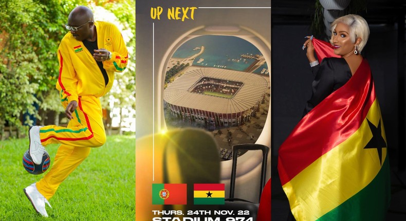 Ghanaian celebrities are gearing up for the Black Stars-Portugal game