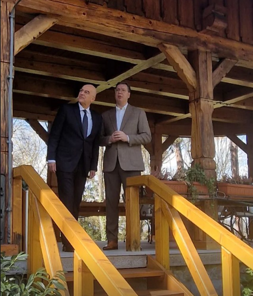 Aleksandar Vučić i Nikos Dendijas