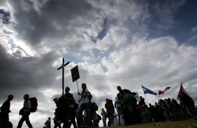 GERMANY-POPE-WYD-PILGRIMS-MARIENFELD