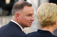 24.06.2021 Koszecin koło Częstochowy, ul. Zamkowa 3. Siedziba Zespołu Pieśni i Tańca „Śląsk. Prezydent RP Andrzej Duda z zona Agata Kornhauser-Duda podczas koncertu z okazji 100-lecia Powstań Śląskich. Fot. Grzegorz Skowronek / Agencja Wyborcza.pl