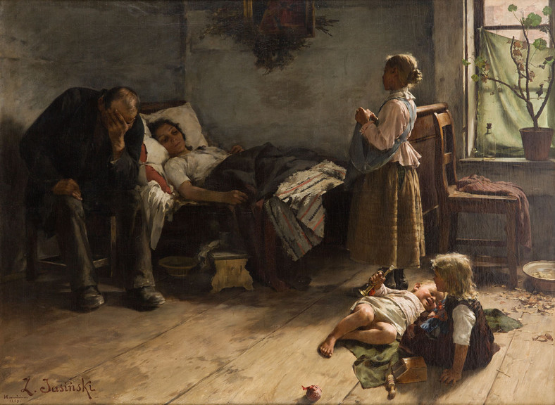Zdzisław Jasiński "Chora matka" (1889)