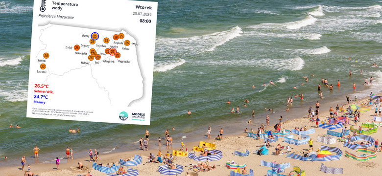 Wyjątkowo ciepła woda w Polsce. IMGW pokazał niezwykłą mapę