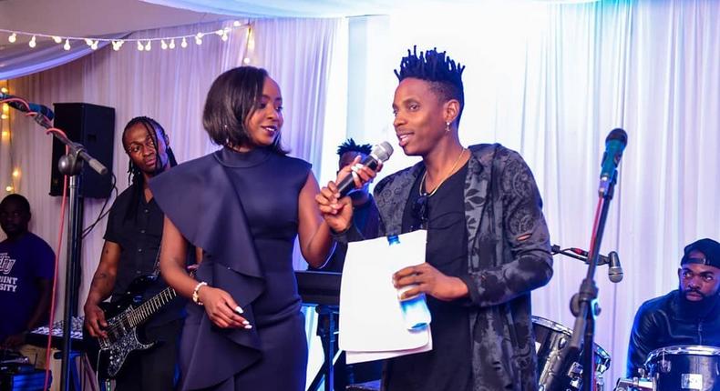 File image of Jacque Maribe and Eric Omondi at a past event