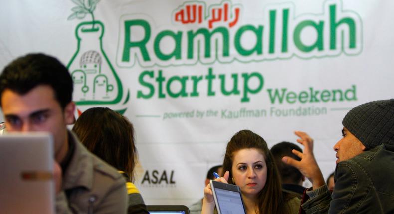 The Palestinian tech ecosystem has been hobbled by the Israel-Hamas war.Majdi Mohammed / AP