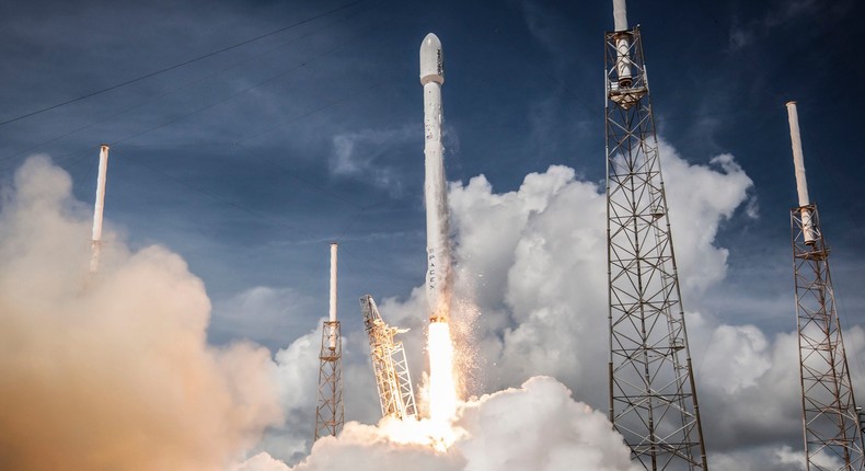 SpaceX's Falcon 9 rocket launches the ORBCOMM OG2 Mission 1 on July 14, 2014 in Cape Canaveral, Florida.
