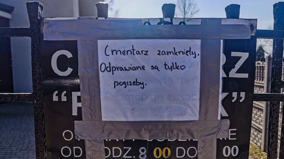 Cmentarz zamknięto