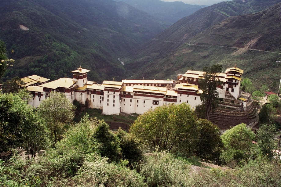 Klasztor Trongsa w Bhutanie