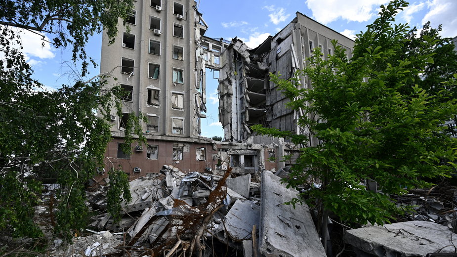 Zniszczenia w mieście Mikołajów