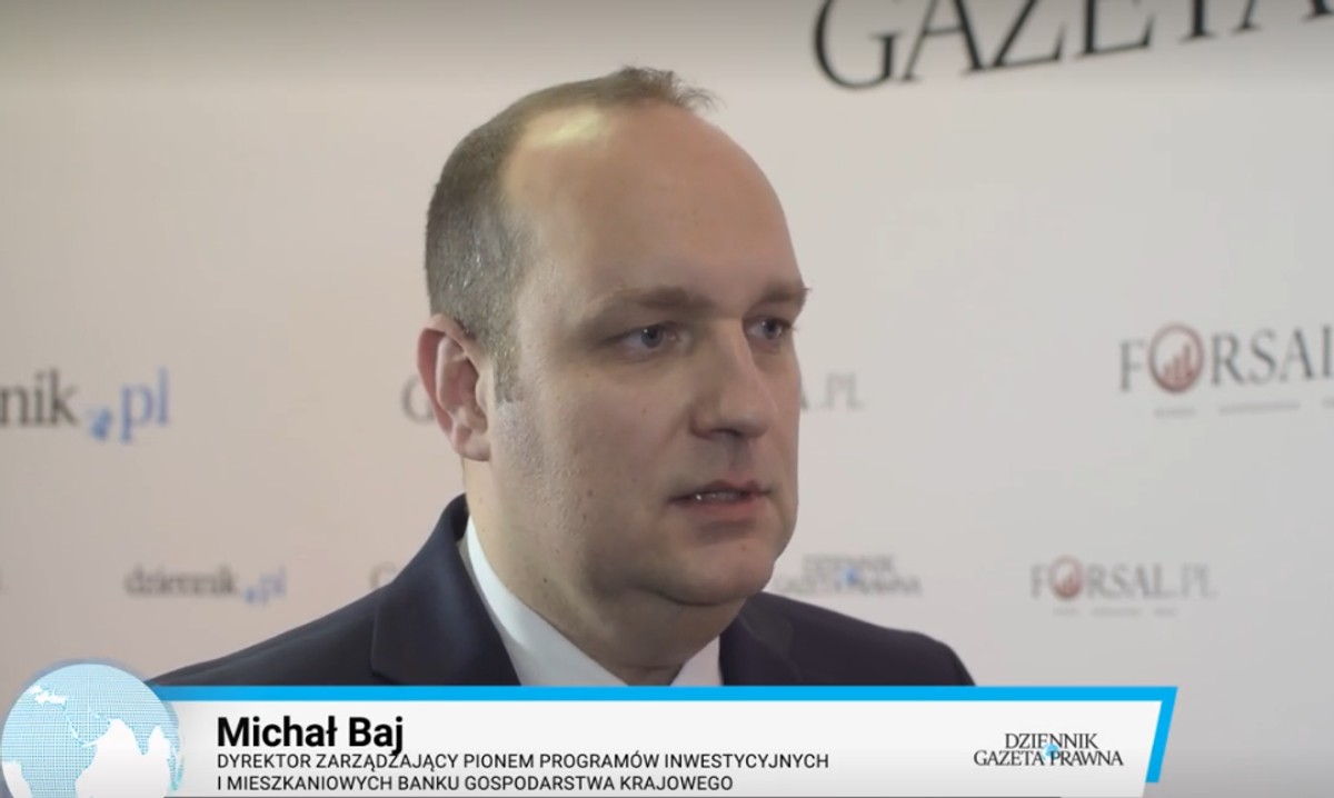 Michał Baj- Dyrektor Zarządzający Pionem Programów Inwestycyjnych i Mieszkaniowych Banku Gospodarstwa Krajowego