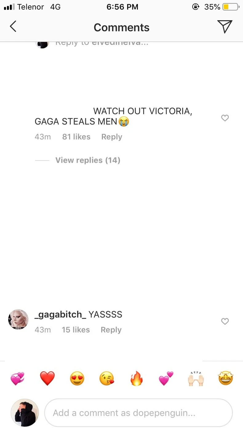 Lejdi Gaga, Dejvid Bekam