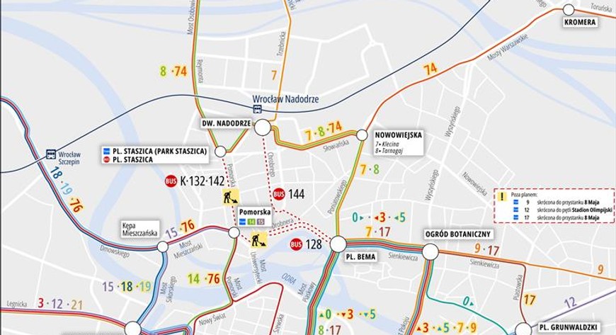 W sobotę, 26 września rusza remont zabruku na torowisku na Pomorskiej. W związku z pracami tramwaje nie będą kursowały tą ulicą i pojadą objazdami.