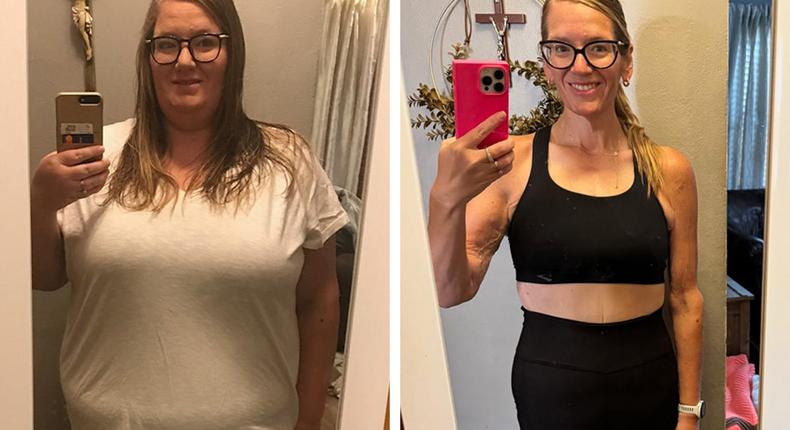 Jennifer Brown said she lost 190 lbs from running every day, changing her diet, drinking more water, and taking GLP-1 medication.Jennifer Brown