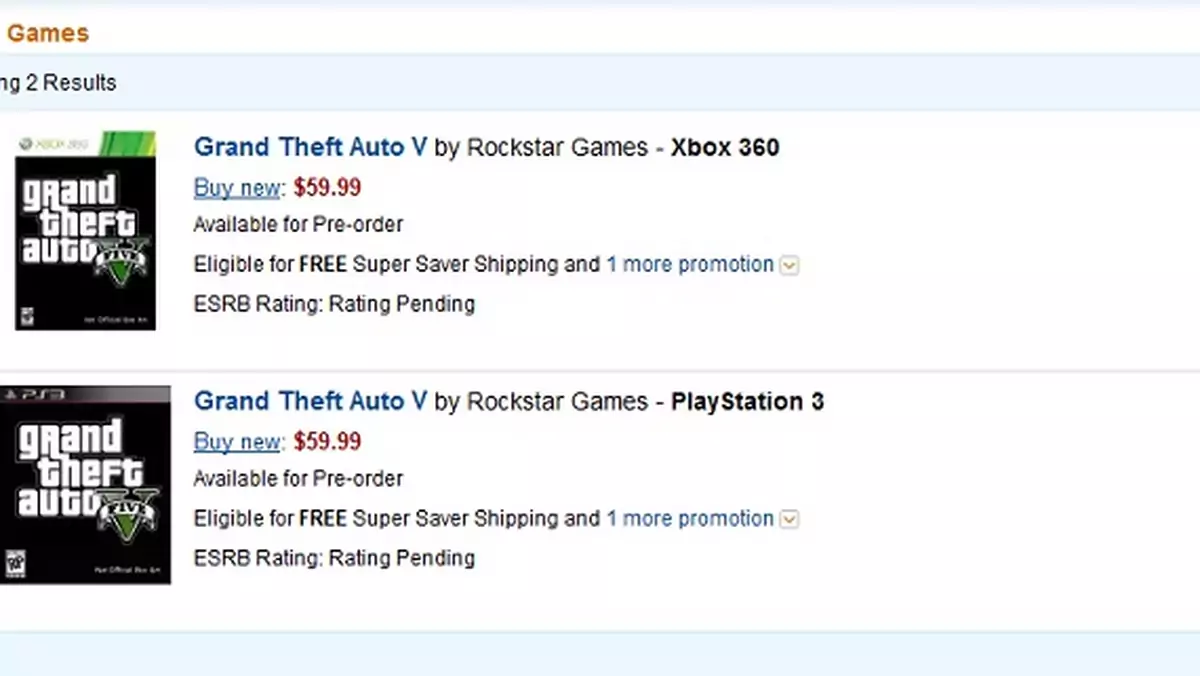 Amazon także przyjmuje zamówienia na GTA V - co z wersją pecetową?