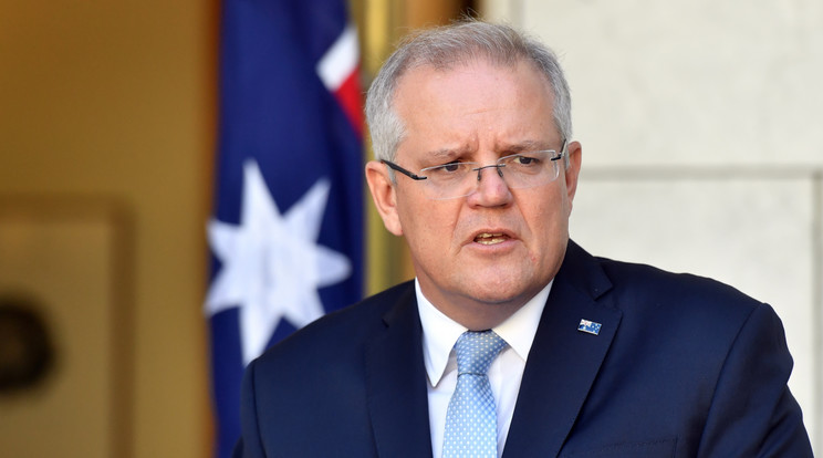 Scott Morrison ausztrál kormányfő is kihúzta a gyufát Kínánál. Legutóbb  akkor, amikor a járvány kezdetén szorgalmazta,  hogy nemzet-közi csapat vizsgálja Kínát /Fotó: GettyImages