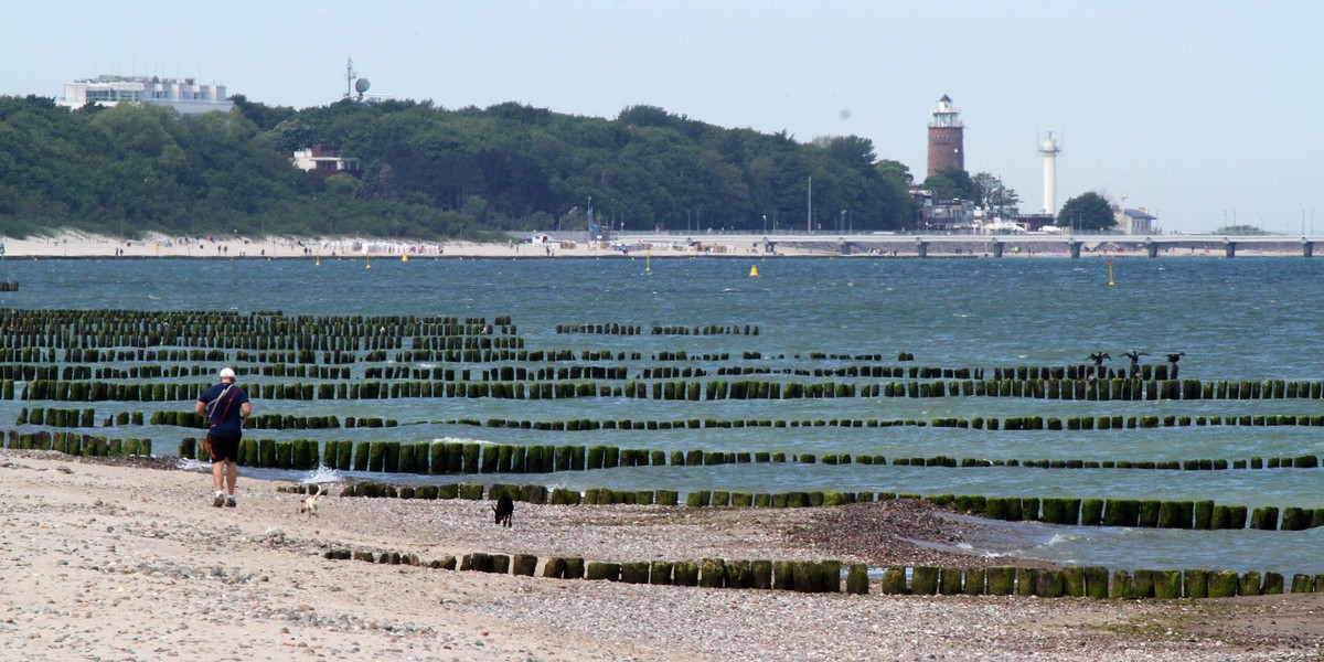 Plaża w Kołobrzegu. 2 czerwca 2020