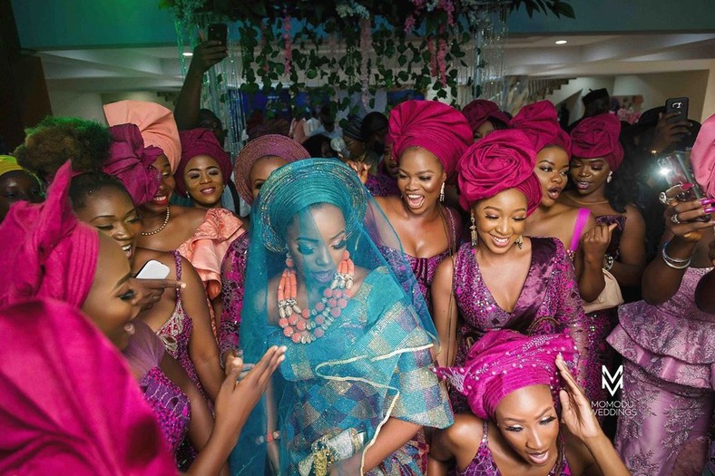 Bam Bam at her traditional wedding ceremony in Lagos