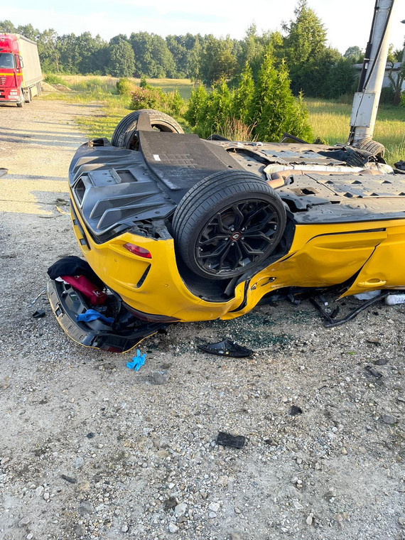 Renault Megane RS po wypadku w Oświęcimiu