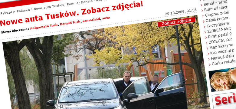 Tuskowie kupili nowe toyoty