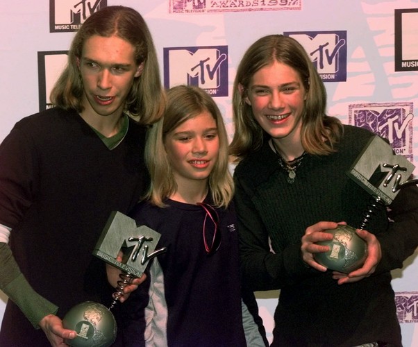 Hanson na gali MTV Music Awards w Rotterdamie – 1997 rok
