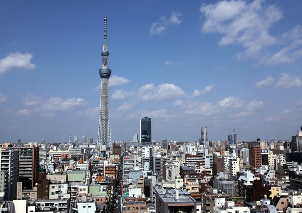 Panorama Tokio z Tokyo Skytree