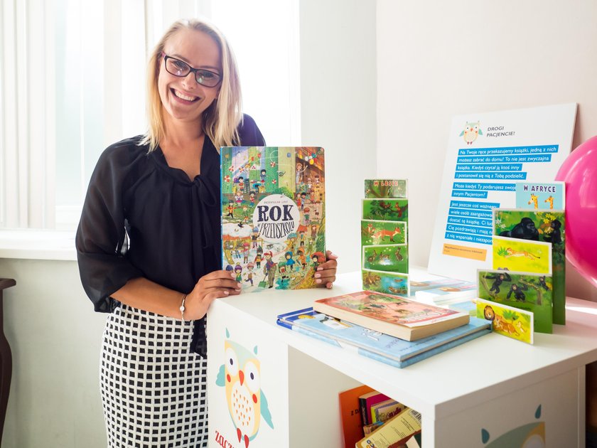 Biblioteka dla małych pacjentów w szpitalu Korczaka