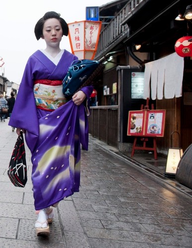 Gejsze w Kioto w Japonii