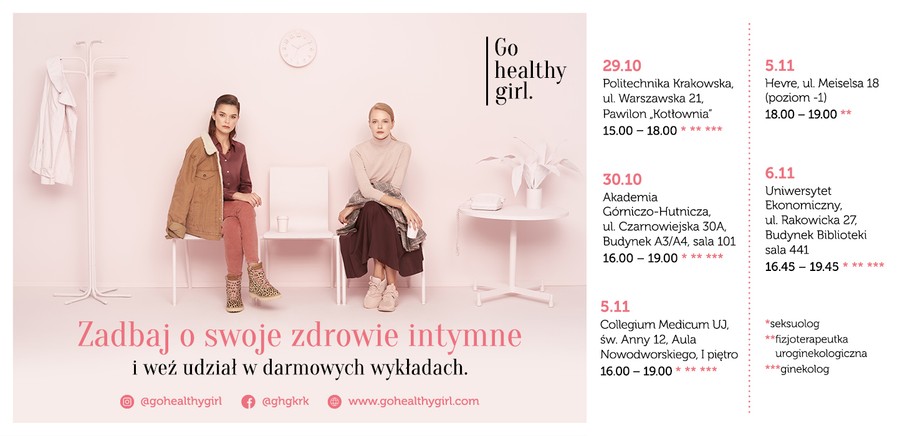 Harmonogram spotkań "Go Healthy Girl"