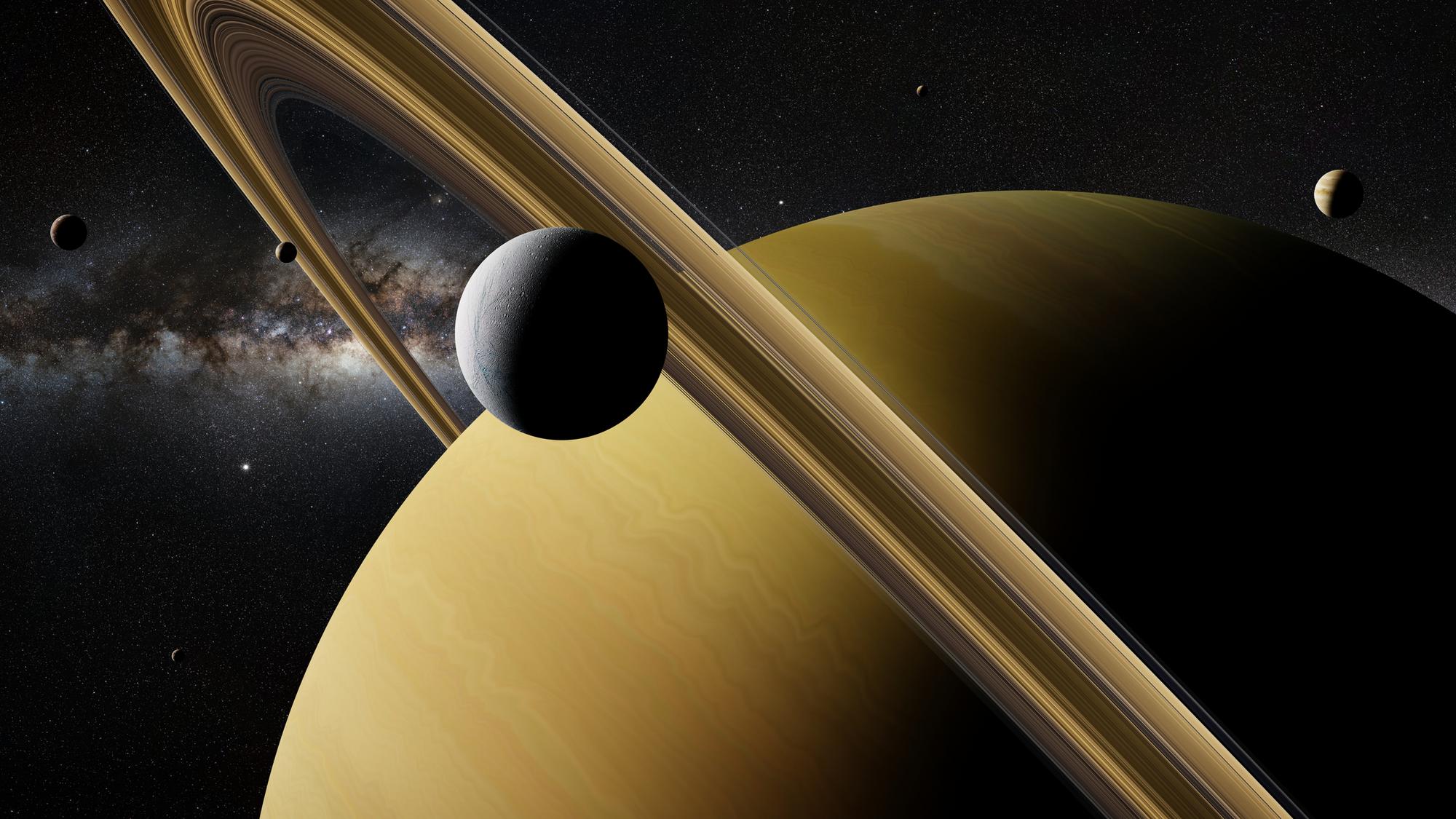 Saturnov mesiac má páchnuť po benzíne.