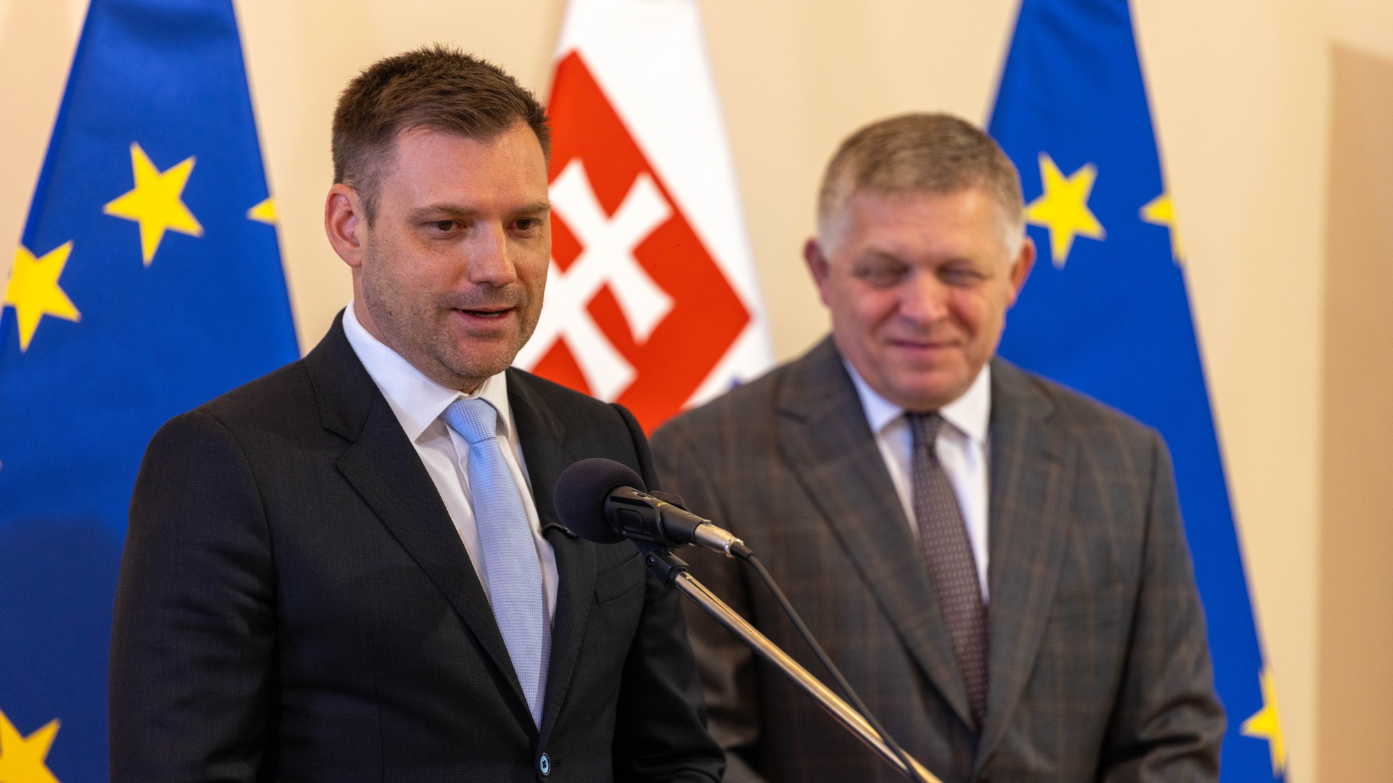 Robert Fico a Tomáš Taraba na Urade Vlády