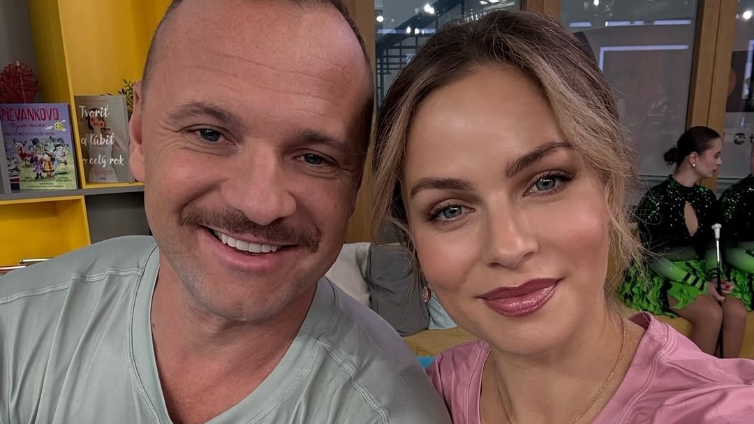 Marián Gáborík s manželkou Ivanou. 