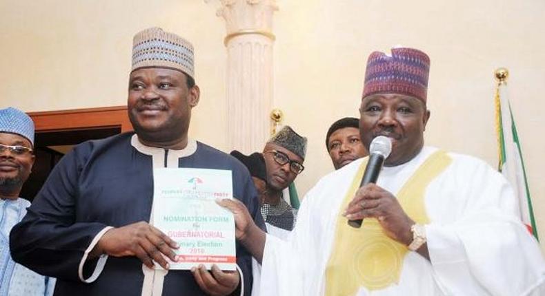 Jimoh Ibrahim collects Ondo governorship form from factional PDP Chairman, Ali Modu Sheriff