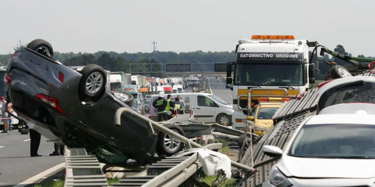 Wypadek na A4.