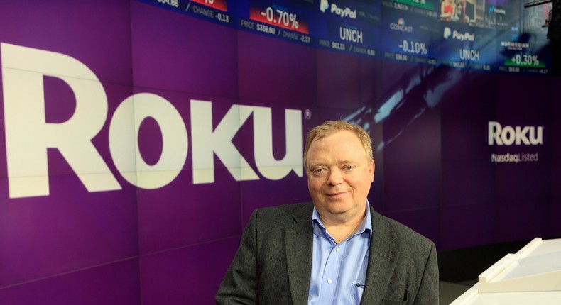 Roku CEO Anthony Wood at the company's IPO in 2017