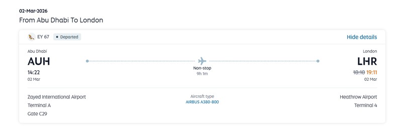 Pierwsze loty ze Zjednoczonych Emiratów Arabskich
