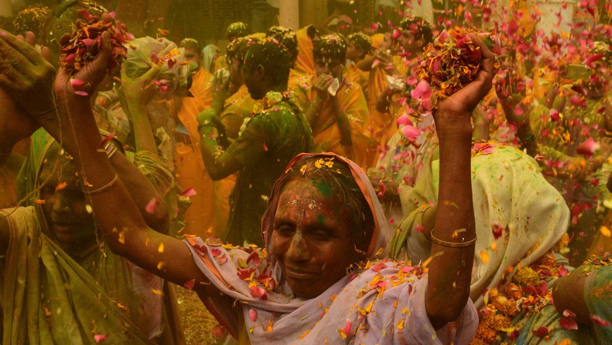 India: Widows Celebrate Holi Festival