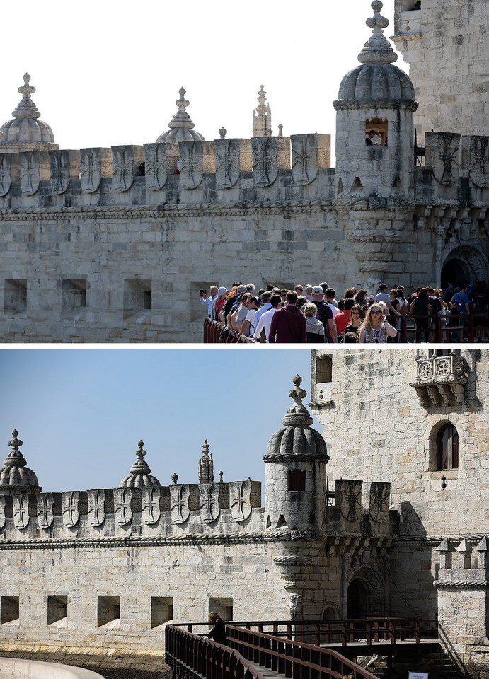 Lizbona przed i w czasie epidemii. Torre de Belem