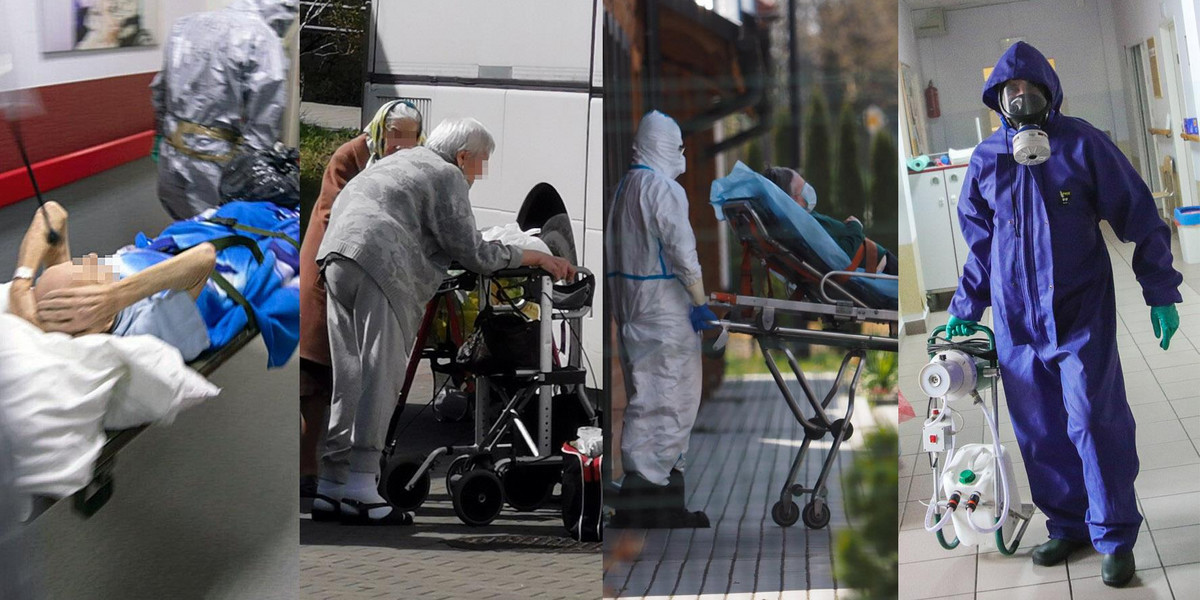 Epidemia szaleje w domach pomocy społecznej. Zarażeni pensjonariusze są ewakuowani do szpitali w całej Polsce
