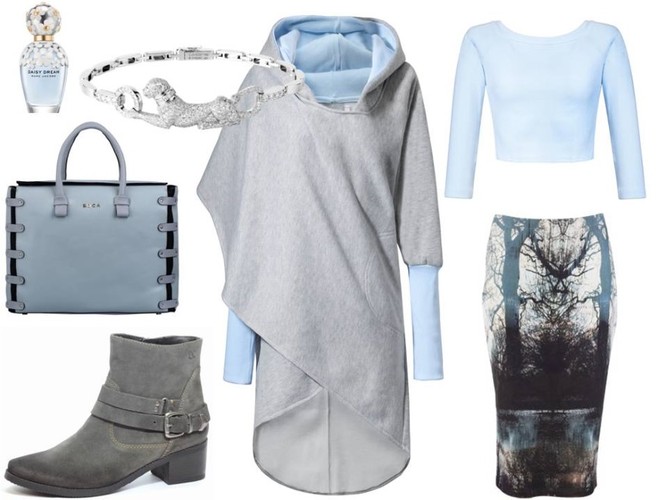 Jesienne STYLIZACJE dla niej ze swetrem w roli głównej