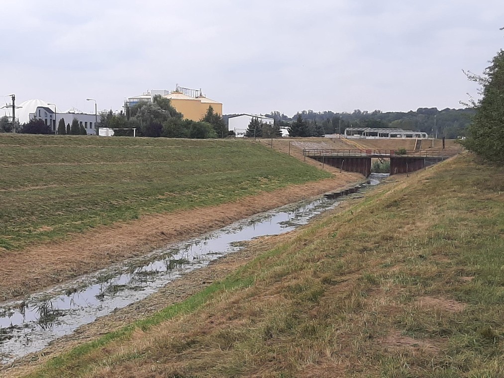 Z oczyszczalni Chemwik (w głębi) ścieki płyną kanałem (w pierwszym planie) wprost do Wisły.