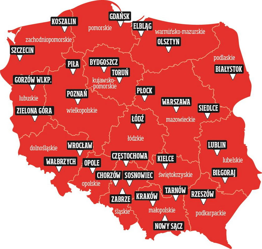 Emerytalna mapa Polaków